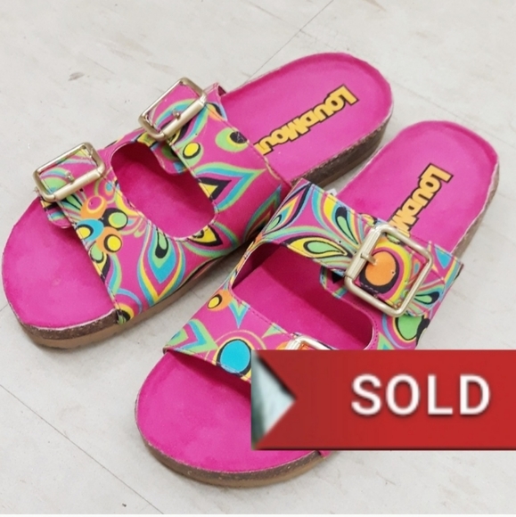 Loudmouth Shoes - SHAGADELIC 1left Floral Earth SandalsNWOT